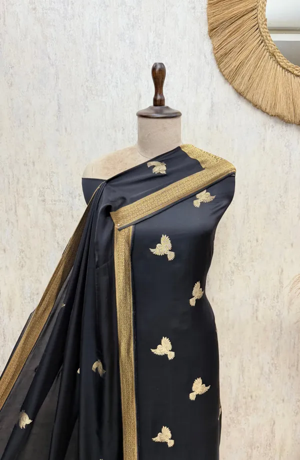 Lustrous_Modal_Silk_Suit_Unstitched_Suits_Black