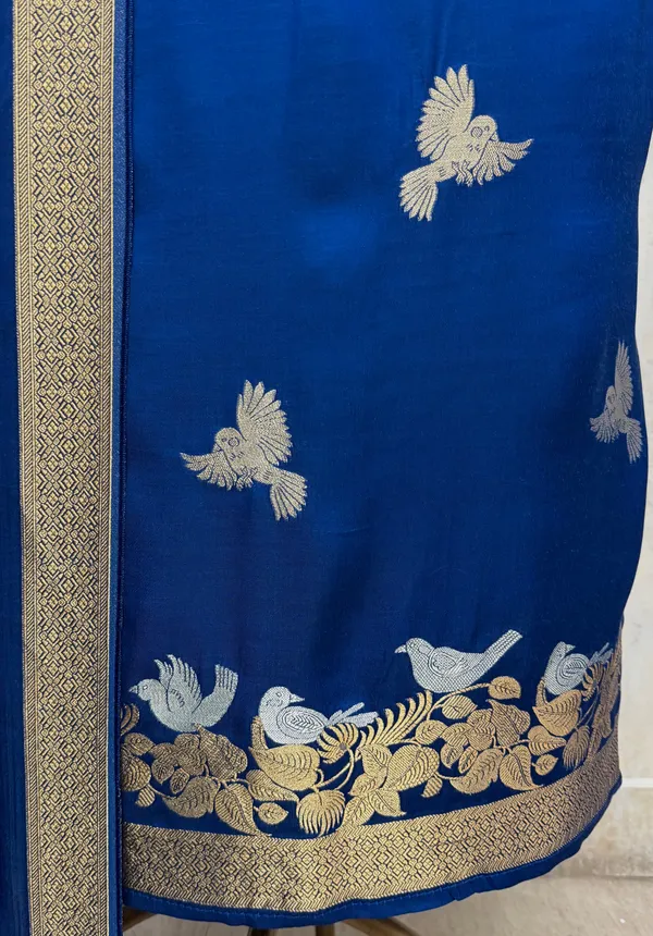 Lustrous_Modal_Silk_Suit_Unstitched_Suits_Blue