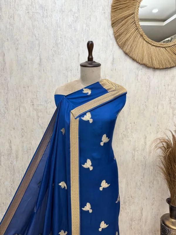 Lustrous_Modal_Silk_Suit_Unstitched_Suits_Blue
