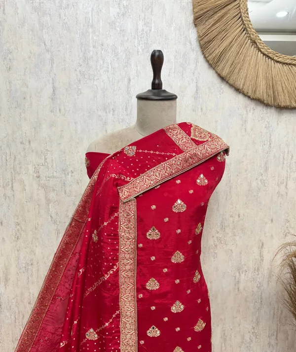 Majestic_Banarasi_Silk_Tissue_Unstitched_Suit_Red