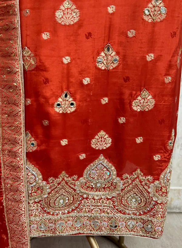 Majestic_Banarasi_Silk_Tissue_Unstitched_Suit_Orange