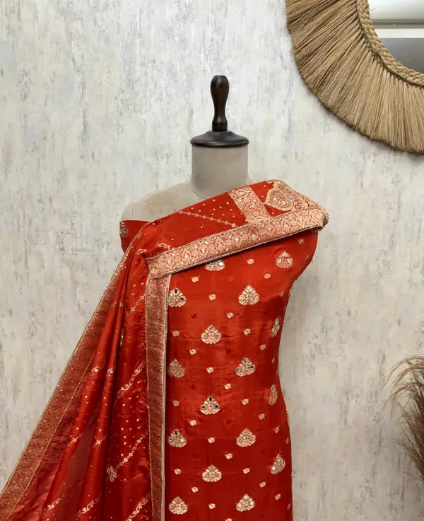 Majestic_Banarasi_Silk_Tissue_Unstitched_Suit_Orange