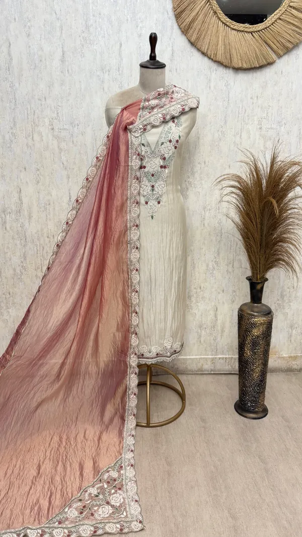Ethereal_Bloom_Crush_Tissue_Unstitched_Suits_Fuchsia_Red