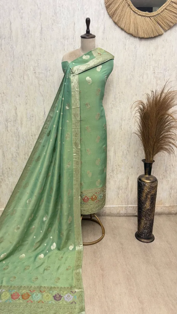 Tissue_Exquisite_Ensemble_Unstitched_Suits_Sage_Green