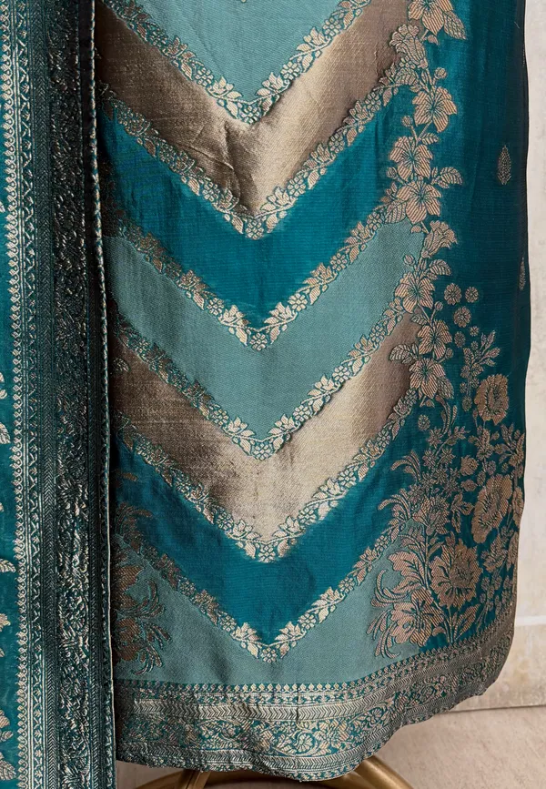 Aureate_Kanjivaram_Silk_Unstitched_Suits_Teal_Blue