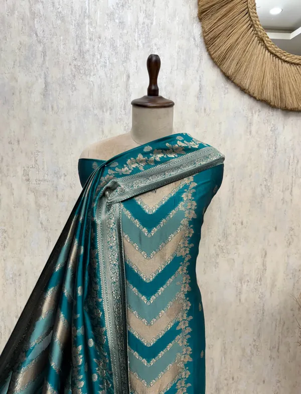 Aureate_Kanjivaram_Silk_Unstitched_Suits_Teal_Blue