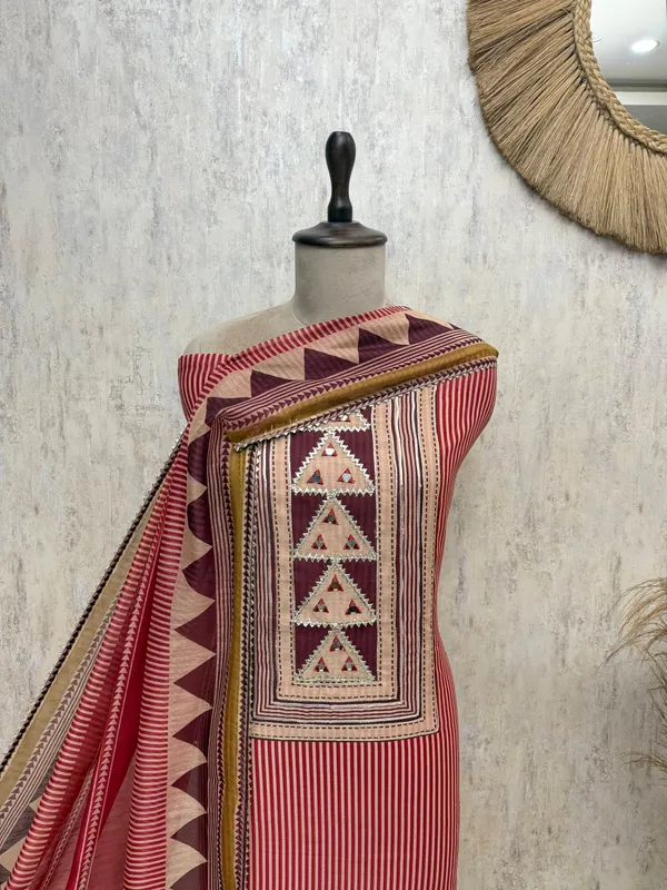 Artistry_In_Maheshwari_Unstitched_Suits_Red