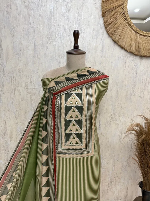 Artistry_In_Maheshwari_Unstitched_Suits_Mustard_Green