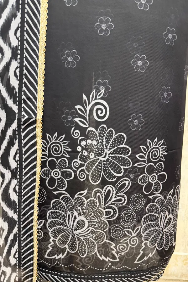 Viraasat_Weave_Twill_Organza_Unstitched_Suit_Black