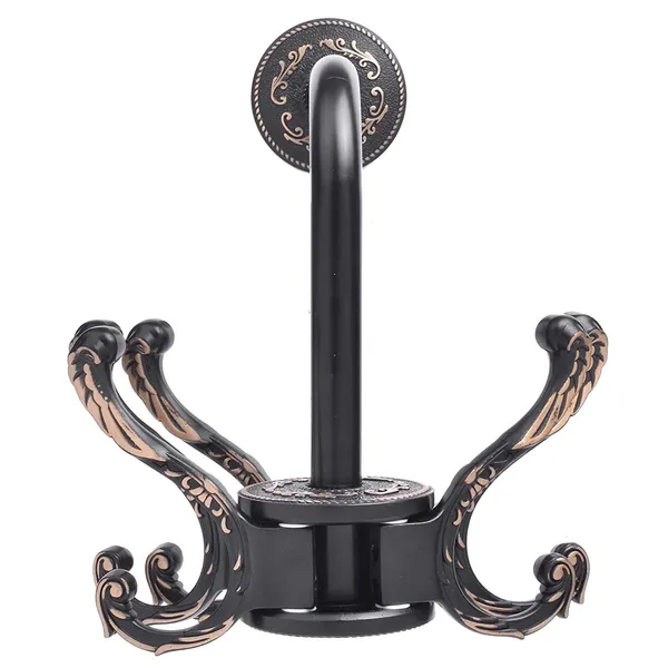 Black_Arto_Aluminium_Wall_Mount_360°_Swivel_Towel_Hooks