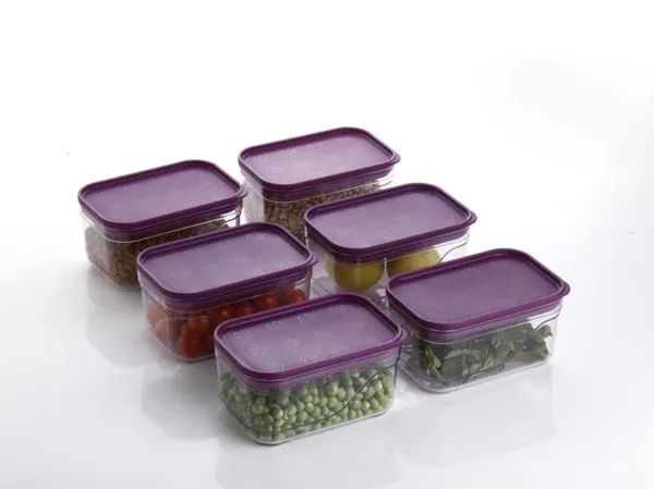 Multicolor_Arto_Clear_Food_Storage_Containers_With_Purple_Lids,_Rectangular_Shape,_Pack_Of_5