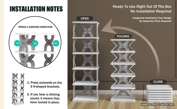 Multicolour_Arto_Plastic_Space_Organizer_Multi-Purpose_6_Layer_Folding_Shoe_Rack,_Stackable_Shelf,_Space-Saving,_Easy_Assembly_And_Stable_In_Structure,_Corner_Storage_Organizer_For_Home,_Kitchen,_Garage