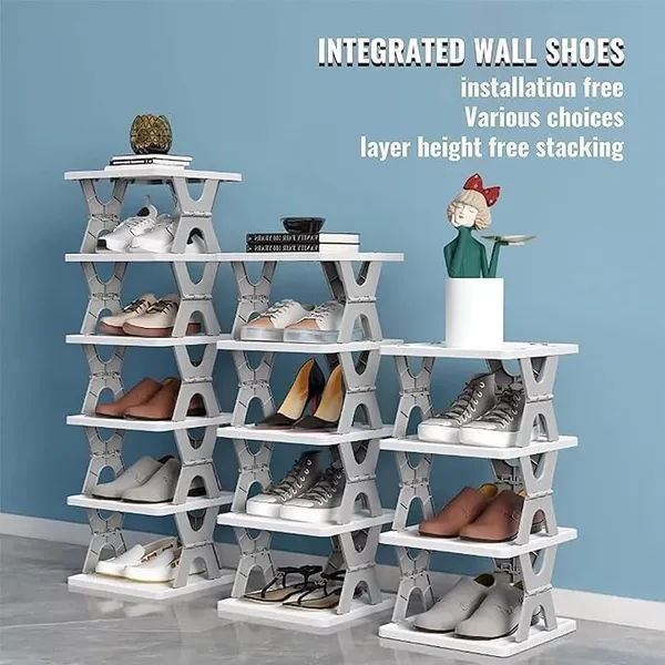Multicolour_Arto_Plastic_Space_Organizer_Multi-Purpose_6_Layer_Folding_Shoe_Rack,_Stackable_Shelf,_Space-Saving,_Easy_Assembly_And_Stable_In_Structure,_Corner_Storage_Organizer_For_Home,_Kitchen,_Garage