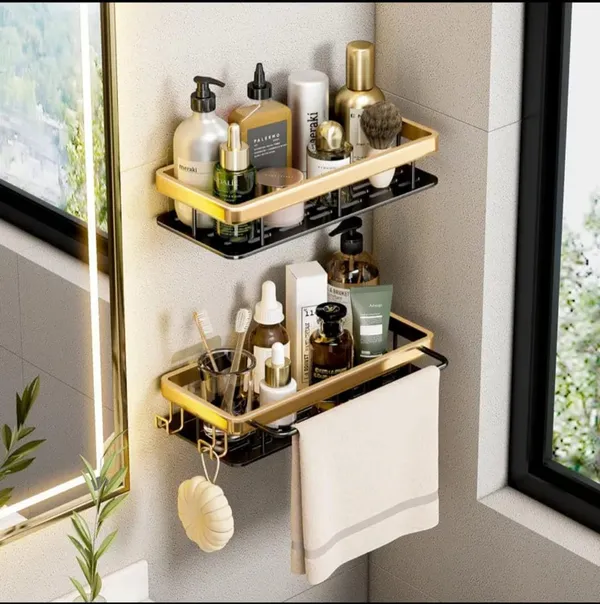 Multicolour_Arto_Multipurpose_Self-Adhesive_Aluminium_Bathroom/Kitchen_Wall_Mounted_Storage_Organizer_Shelf_Holder/Rack/Bathroom_Accessories_.Pack_Of_1