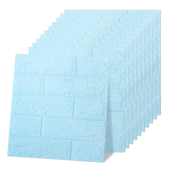 Blue_Arto_3D_Pe_Foam_Self_Adhesive_Brick_Design_Wall_Stickers/Diy_Wallpaper_For_Home_Hotel_Living_Room_Bedroom_Cafe_Décor_Diy_Wall_Paper_Thickness_8Mm,_70_X_77_Cm,_Decorative_Wallpaper_Pack_Of_2