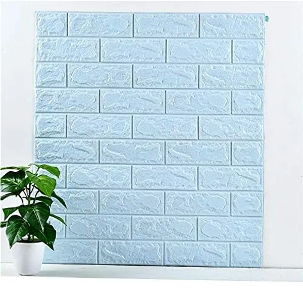 Blue_Arto_3D_Pe_Foam_Self_Adhesive_Brick_Design_Wall_Stickers/Diy_Wallpaper_For_Home_Hotel_Living_Room_Bedroom_Cafe_Décor_Diy_Wall_Paper_Thickness_8Mm,_70_X_77_Cm,_Decorative_Wallpaper_Pack_Of_2