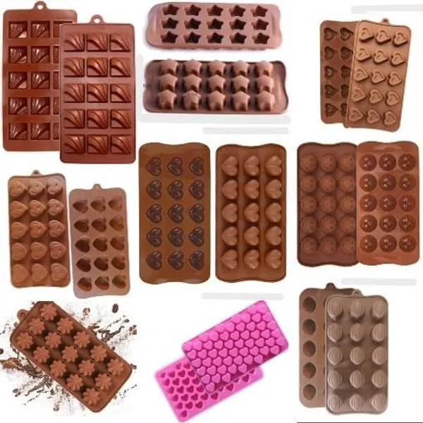 Brown_Arto_Silicone_Chocolate_Moulds,_Food_Grade,_9_Different_Shapes