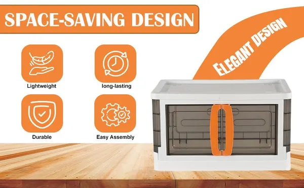 White_Arto_Kitchen_Storage_Bins_With_Lids,_Collapsible_And_Stackable_Storage_Bins,_Plastic_Closet_Organizer,_70_Ltr_Folding_Storage_Box,_Containers_For_Organizing_With_Door_Pack_Of_5
