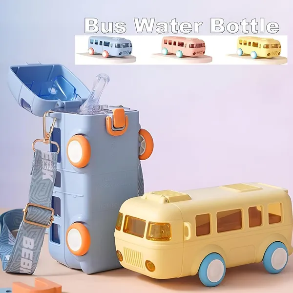 Multicolor_Joerres_Plastic_Aplic_Cute_Portable_Bus_Water_Bottle_With_Strap,Leakproof,Food_Grade_Bus_Shaped_With_Movable_Wheels_Drinking_Picnic_Bottle_With_Straw,Sipper_Bottle_For_Kids,Toddlers_500Ml,Multicolour