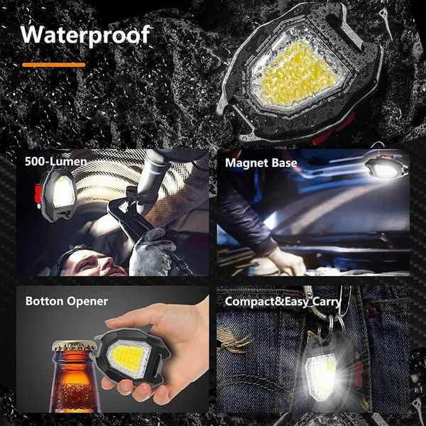 Black_Keychain_4_In_1_Led_With_7_Mode_Rechargeable_Flashlights_With_Lighter,Whistles,Bottle_Opener_For_Outdoor,Indoor,Hiking_With_Magnet_Base_Ultra_Bright_800_Lumens_Portable_Emergency_Cob_Light