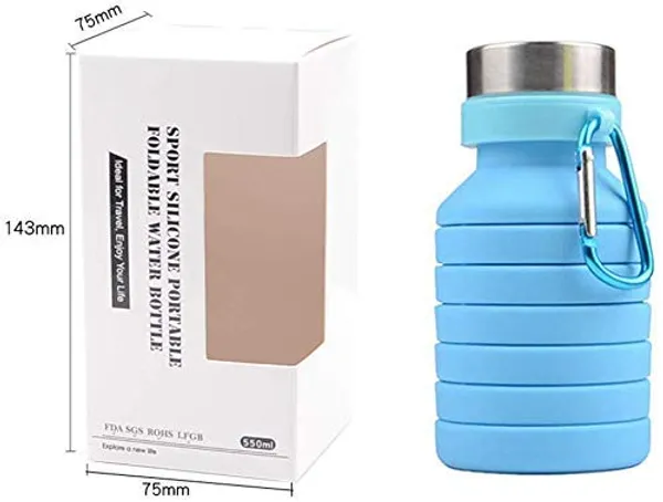 Multicolour_Arto_Ato_Bpa-Free_Food-Grade_Silicone_Collapsible_Reusable_Portable_Foldable_Leak_Proof_Water_Bottle_For_Travel_Camping_Hiking_Gym_Sports_Pack_Of_1_Bottle