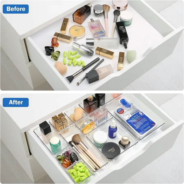 Transparent_Arto_Clear_Acrylic_Drawer_Organizer_Set_With_Various_Size_For_Bathroom,Bedroom_Dresser,Cosmetics_Makeup,Kitchen_Utensil,Office,Stationery,Drawer_Tray_Dividers,Vanity_Trays_Pack_Of_12