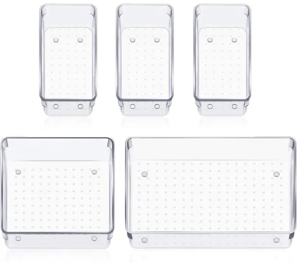 Transparent_Arto_Clear_Acrylic_Drawer_Organizer_Set_With_Various_Size_For_Bathroom,Bedroom_Dresser,Cosmetics_Makeup,Kitchen_Utensil,Office,Stationery,Drawer_Tray_Dividers,Vanity_Trays_Set_Of_5