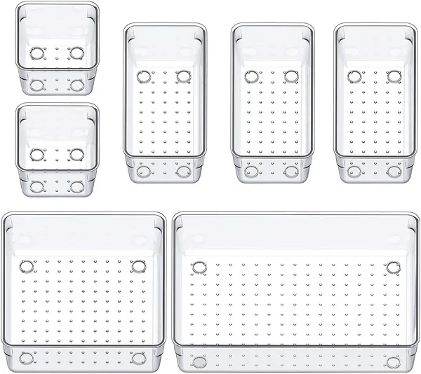 Transparent_Arto_Clear_Acrylic_Drawer_Organizer_Set_With_Various_Size_For_Bathroom,Bedroom_Dresser,Cosmetics_Makeup,Kitchen_Utensil,Office,Stationery,Drawer_Tray_Dividers,Vanity_Trays_Pack_Of_7