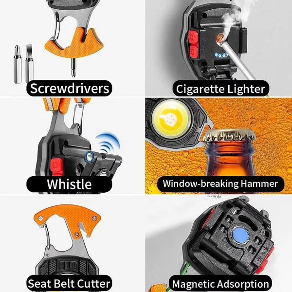 Black_Arto_Keychain_Led_Flashlights_Magnet_800_Lumens_Cob_Portable_Emergency_Light_With_Screwdriver,Bottle_Opener,Rechargeable,Cigarette_Lighter,Whistles,Outdoor,Camping,Hiking,Seat_Belt_Cutter_Pack_Of_1