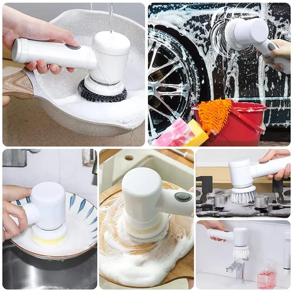 Multicolour_Arto_5In1_Multifunctional_Electric_Cleaning_Brush_With_Magic_Power_Household_Cleaning_Tools_Spin_Scrubber_With_Buffer_Polisher_For_Bathroom,Shower,Tub,Kitchen_Floor,Shower,Buffer_Polisher