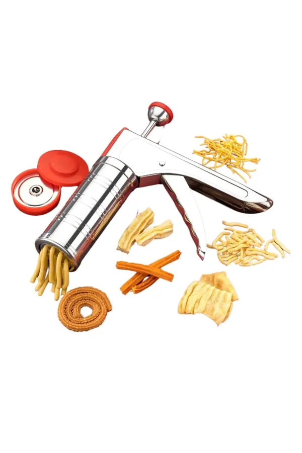 Multicolour_Arto_Stainless_Steel_Kitchen_Press_With_15_Different_Types_Of_Jalies,_Murukku_Maker/Bhujiya_Maker/Noodles/Cookies/Namkeen/Chakali_Maker/Sev_Maker/Farsan_Maker/Gathiya_Maker
