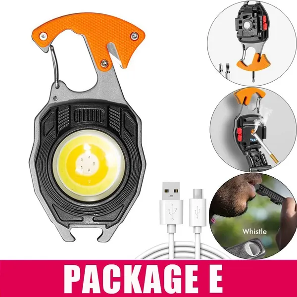 Black_Keychain_Led_Flashlights_Magnet_800_Lumens_Cob_Portable_Emergency_Light_With_Screwdriver,Bottle_Opener,Rechargeable,Cigarette_Lighter,Whistles,Outdoor,Camping,Hiking,Seat_Belt_Cutter_Pack_Of_1