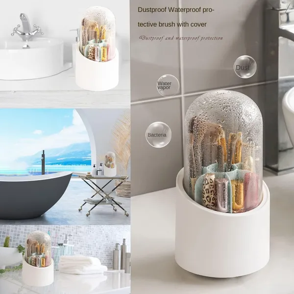 Transparent_Arto_360°Rotating_Dust-Proof_7_Compartment_Multifunctional_Organizer_With_Lid_For_Vanity,_Home,_Office,_Study_Table,_Dressing_Table_Makeup_Brush_Holder,_Stationary,_Pen_Storage_Box_Stand