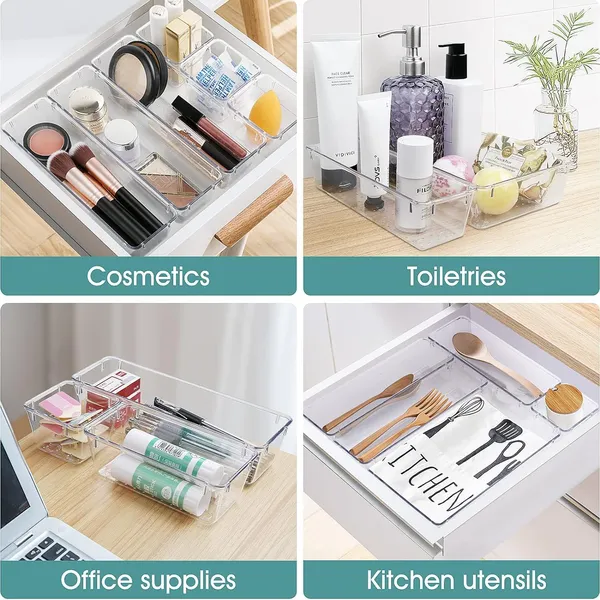 Transparent_Arto_Clear_Acrylic_Drawer_Organizer_Set_With_Various_Size_For_Bathroom,Bedroom_Dresser,Cosmetics_Makeup,Kitchen_Utensil,Office,Stationery,Drawer_Tray_Dividers,Vanity_Trays_Set_Of_7