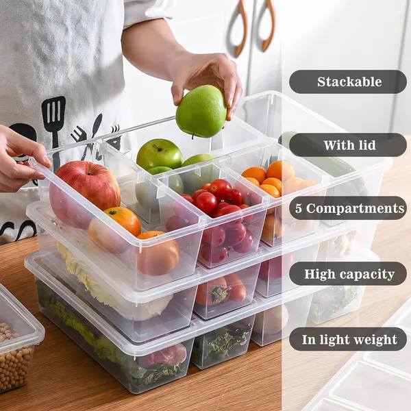 Transparent_Plastic_Veggie_Tray_With_Lid_5_Compartment_Food_Container_With_Dividers_Large_Serving_Tray_Travel_Snack_Containers_Saver_Snack_Box_Fruit,_Vegetable,_Salad,_Meal_Pack_Of_1
