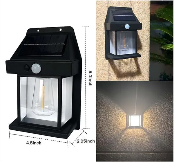 Black_Arto_Solar_Led_Bulb_Wall_Light_Lantern,Wireless_Dusk_To_Dawn_Porch_Lights_Fixture,Motion_Sensor_3_Modes,Waterproof_Exterior_Lighting_With_Clear_Panel_For_Outdoor,Garden,Patio,Yard,Auto_Chargeable