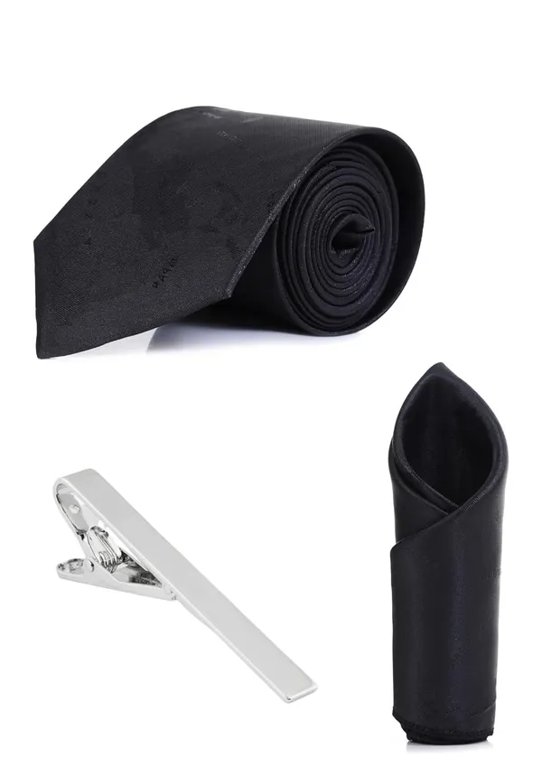 Necktie_With_Pocket_Square_&_Tiepin_Silver_Plated_Stilish_Combo_Set_For_Men
