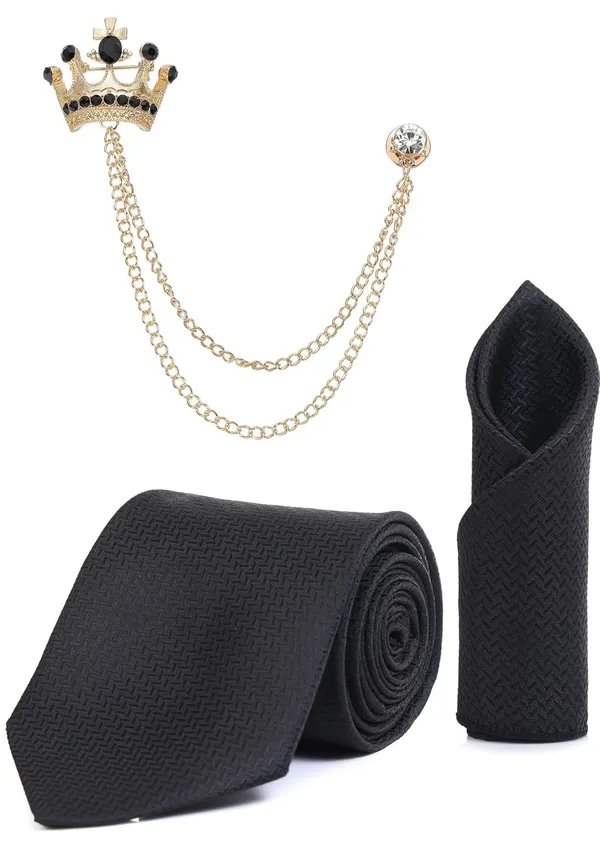 Premium_Men_Necktie,_Pocket_Square_&_Brooch_Combo_Set_Formal_Wear_�_Available_in_9_Colors