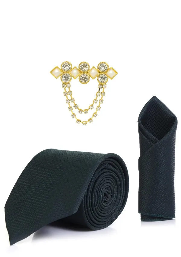 Complete_Combo_Set_�_Includes_1_Premium_Necktie,_1_Matching_Pocket_Square,_and_1_Stylish_Brooch_for_a_sharp_and_elegant_look_Micro_fiber