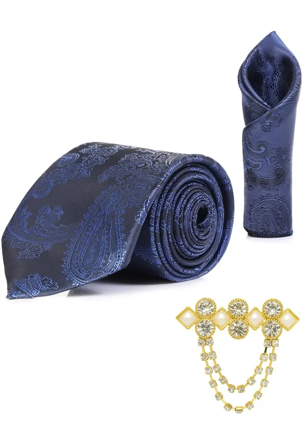 Men_Premium_Necktie,_Pocket_Square_&_Brooch_Combo_16_Colors_Gift_Set
