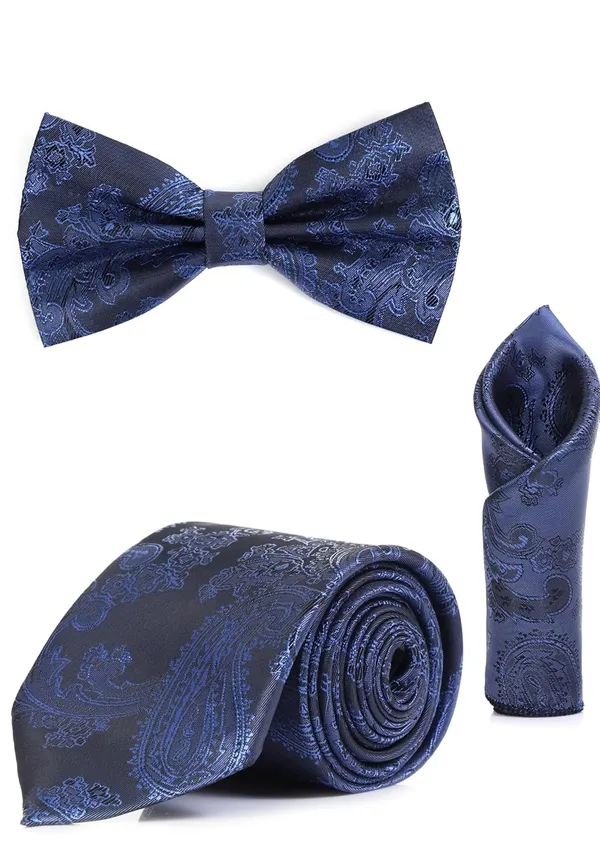 Men_Paisley_Necktie,_Bow_Tie_&_Pocket_Square_Set_�_13_Colors_Stylish_Paisley_Pattern_�_Classic_paisley_design_adds_luxury