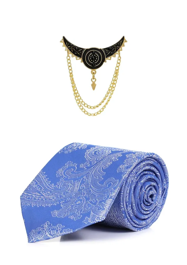 Premium_Men_Necktie_with_Brooch_|_Elegant_Paisley_Design_Silk_Tie_for_Wedding_&_formal_set
