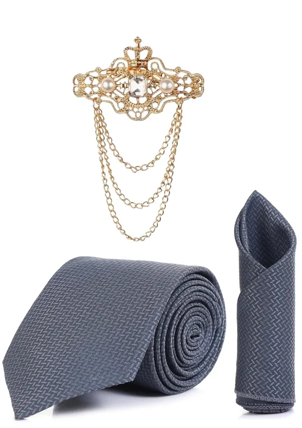 Necktie_For_Men_Complete_Combo_Set_�_Includes_1_stylish_necktie,_1_matching_pocket_square,_and_1_royal_designer