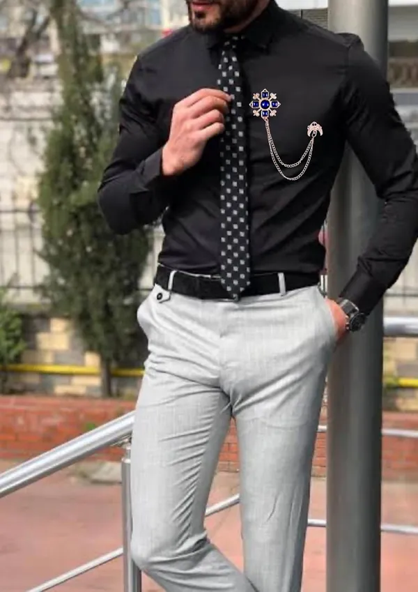 Voxon_Crystal_Crown_Hanging_Chain_Brooch_Suit_Pin,Vintage_Gold_Crown_Brooch,Suit_Stud,Shirt_Studs,Lapel_Pin_Accessories_for_Men_Women_(blue)