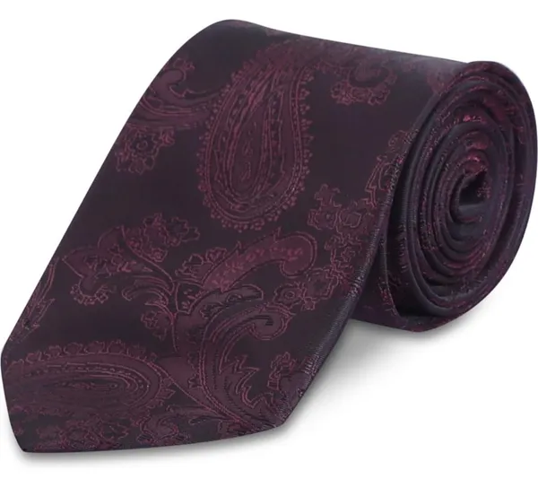 Random_Stripe_Necktie_Set_With_Pocket_Square_&_Double_Chain_Stylish_Brooch_(3_items_in_Box)_Jacquard_Self-Design_Fabric