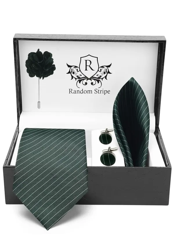 Random_Stripe_Necktie_For_Men_Lining_Micro_Fiber_Fabric_Pack_of_4_Available_in_7_Vibrant_Colors