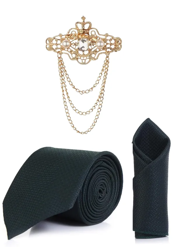 Necktie_For_Men_Complete_Combo_Set_�_Includes_1_stylish_necktie,_1_matching_pocket_square,_and_1_royal_designer