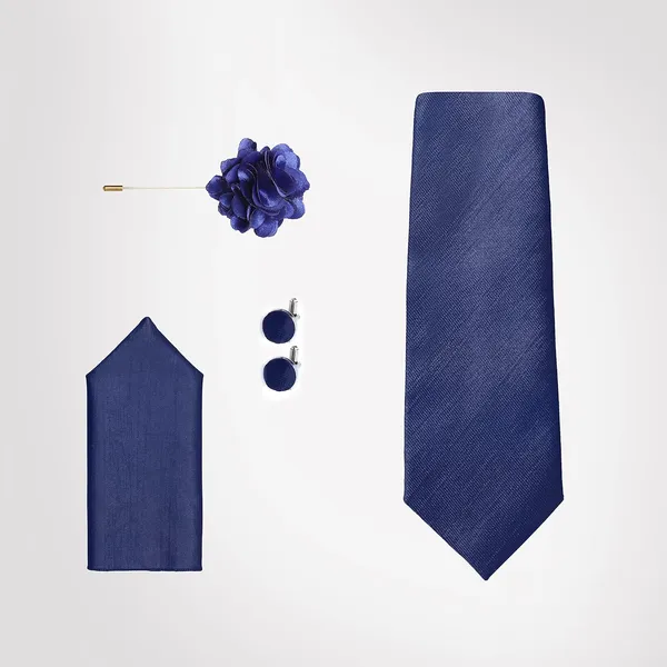 Necktie_Set_For_Men_Complete_Gift_Set_�_Includes_1_Necktie,_1_Pocket_Square,_1_Pair_of_Cufflinks_&_1_Brooch_�_all_in_matching_color.