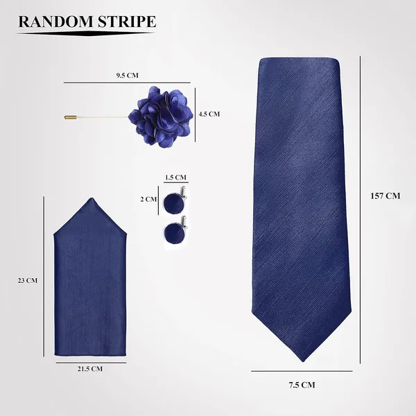 Necktie_Set_For_Men_Complete_Gift_Set_�_Includes_1_Necktie,_1_Pocket_Square,_1_Pair_of_Cufflinks_&_1_Brooch_�_all_in_matching_color.
