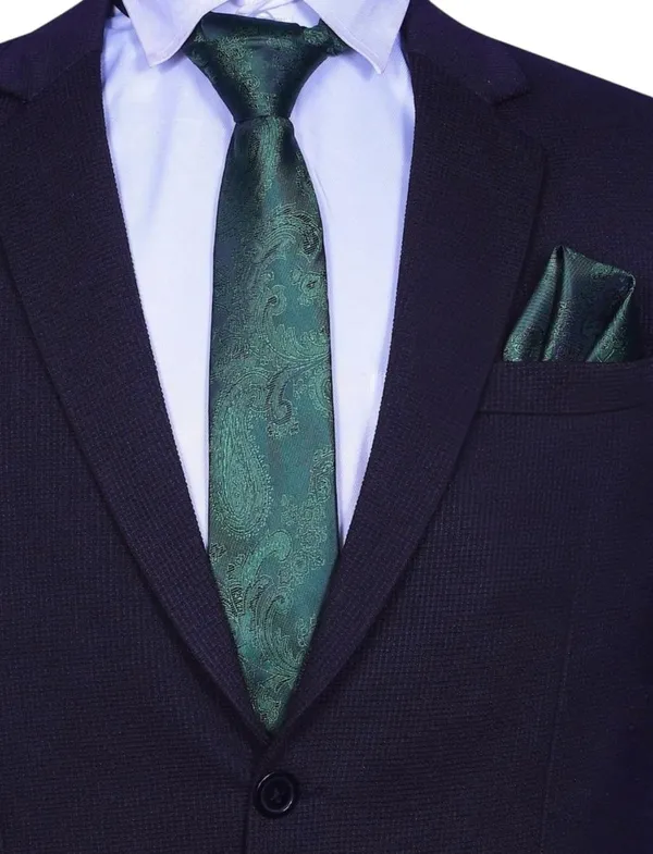 Necktie_With_Stylish_Brooch_&_Pocket_Square_Set_For_Men_(3_Item_in_the_Box)_Jacquard_Self-Design_Fabric
